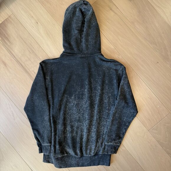 Nike Center Swoosh Hoodie Women's XS Black Stone Wash Pullover Travis Scott - Picture 8 of 9